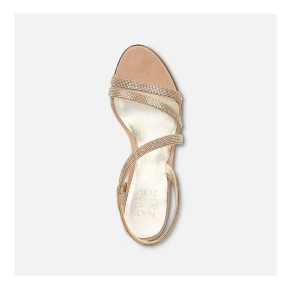 Naturalizer Women's Vanessa Dress Sandal Creme Brulee with Rhinestones - Picture 2 of 11